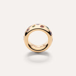 Iconica 18K Rose Gold Mixed Gemstones Medium Ring