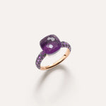 Nudo 18K Rose Gold Amethyst and Jade with an Amethyst Pavé Classic Ring