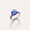 Nudo 18k Rose Gold London Blue Topaz with Lapis Lazuli and Sapphire Pavé Classic Ring
