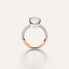 Nudo 18K Rose Gold White Topaz and Diamond Classic Ring