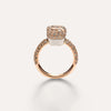 Nudo 18K Rose Gold Brown Diamond Pavé Solitaire Classic Ring