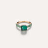 Nudo 18K Rose Gold Prasiolite and Malachite with a Tsavorite Pavé Petit Rings