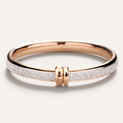 Iconica 18K Rose Gold Diamond Pavé Bangle Bracelet