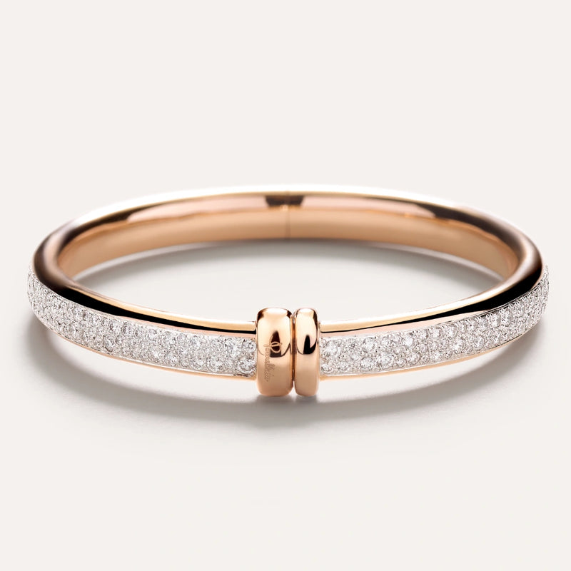 Iconica 18K Rose Gold Diamond Pavé Bangle Bracelet