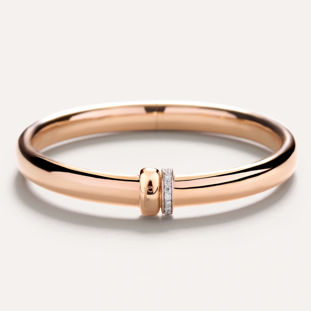 Pomellato Jewelry - Iconica 18K Rose Gold Diamond Bangle Bracelet | Manfredi Jewels