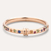 Iconica Colour 18K Rose Gold Mixed Gemstones Bangle Bracelet