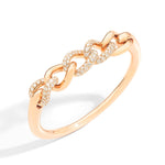 Catene 18K Rose Gold Diamond Chain Bracelet