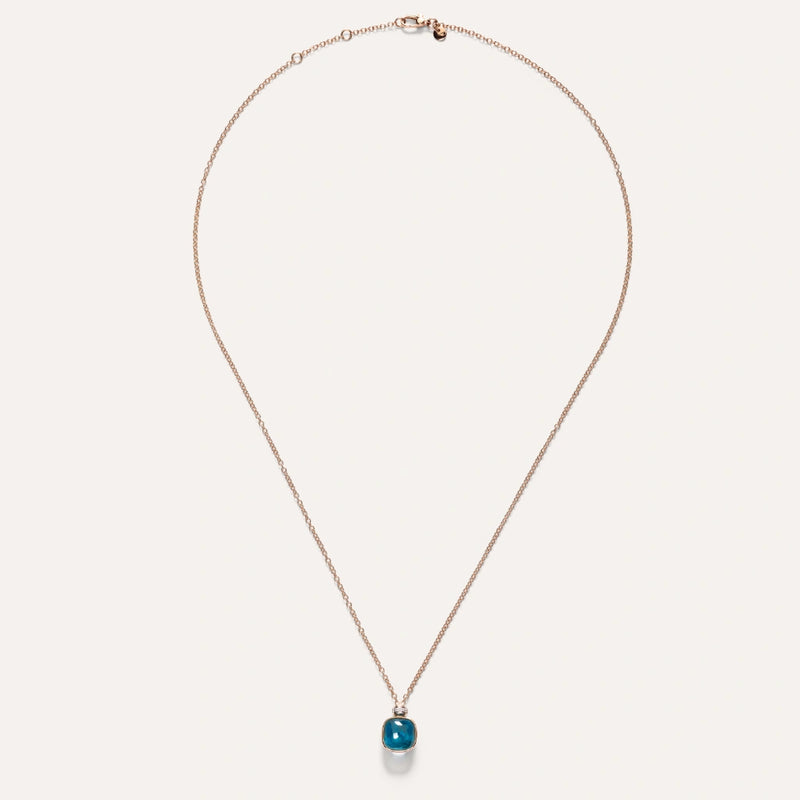 Nudo 18K Rose Gold London Blue Topaz Diamond Necklace