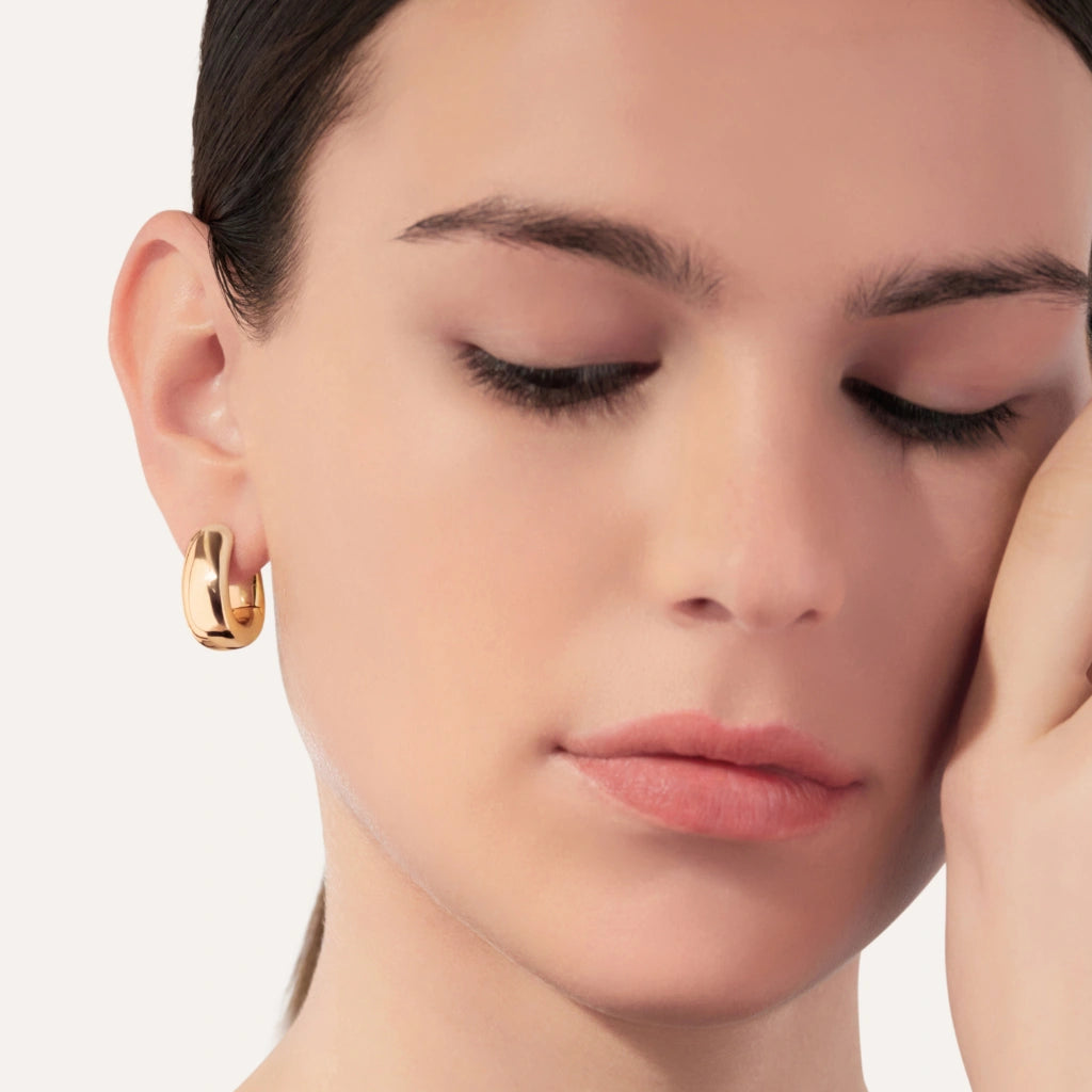 Pomellato Jewelry - Iconica 18K Rose Gold Bold Hoop Earrings | Manfredi Jewels