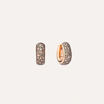 Iconica 18K Rose Gold Bold Brown Diamond Hoop Earrings