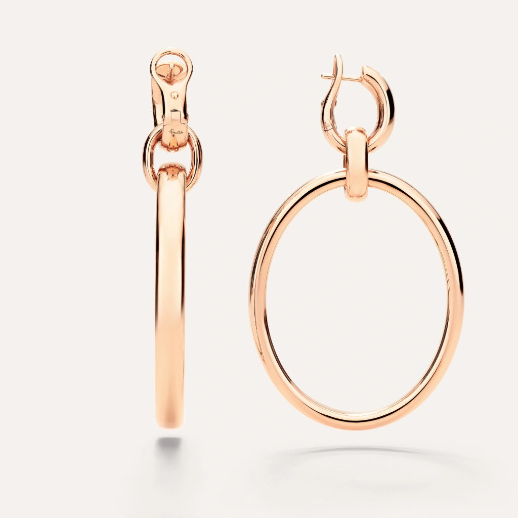 Pomellato Jewelry - Iconica 18K Rose Gold Pendant Earrings | Manfredi Jewels