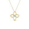 Cialoma 18K Yellow & White Gold Small Diamond Flower Necklace
