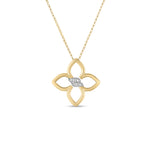 Cialoma 18K Yellow & White Gold Small Diamond Flower Necklace