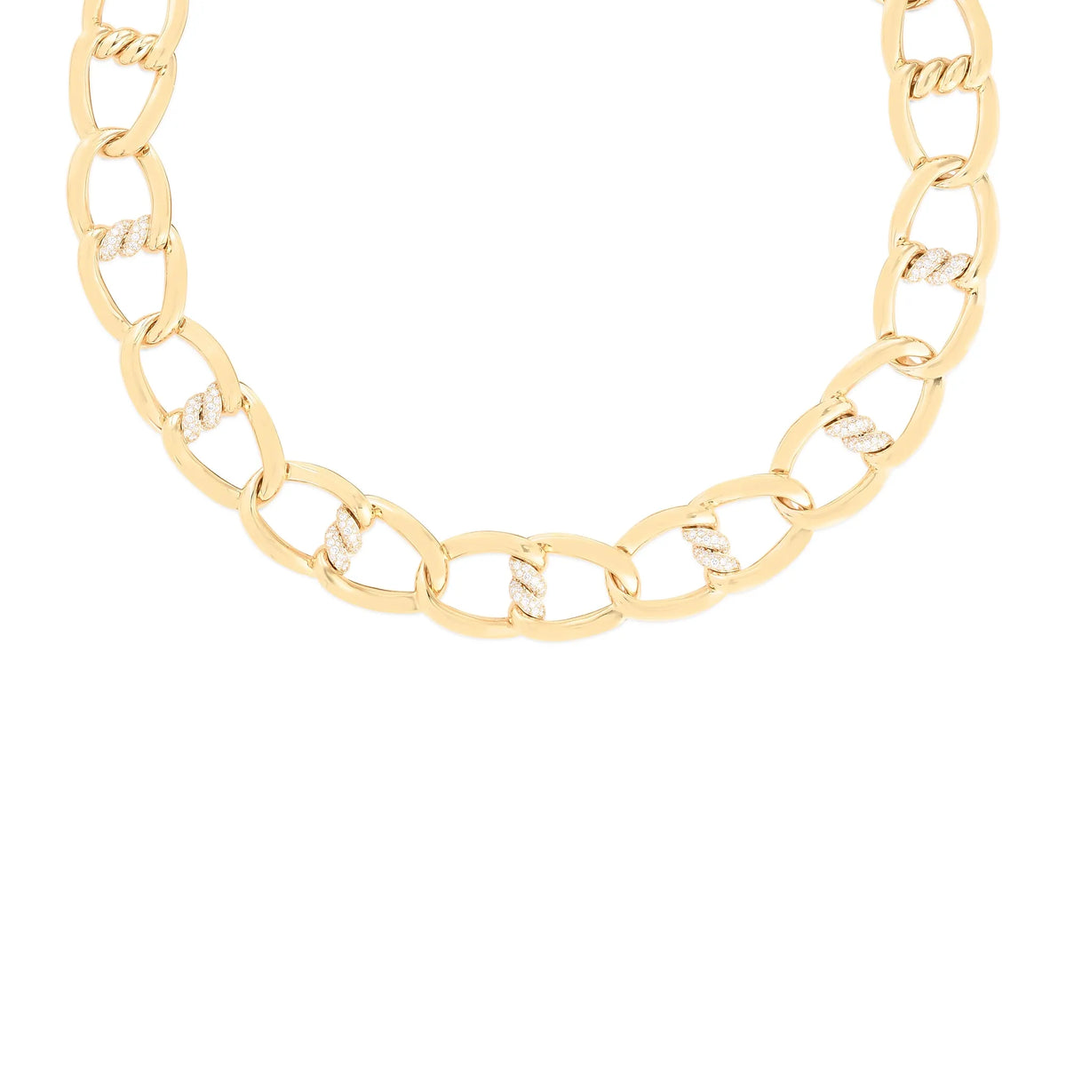 Roberto Coin Jewelry - Cialoma 18K Yellow Gold Diamond Knot Necklace | Manfredi Jewels