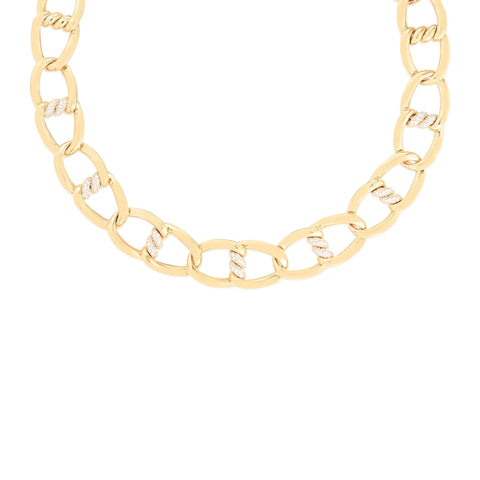 Cialoma 18K Yellow Gold Diamond Knot Necklace
