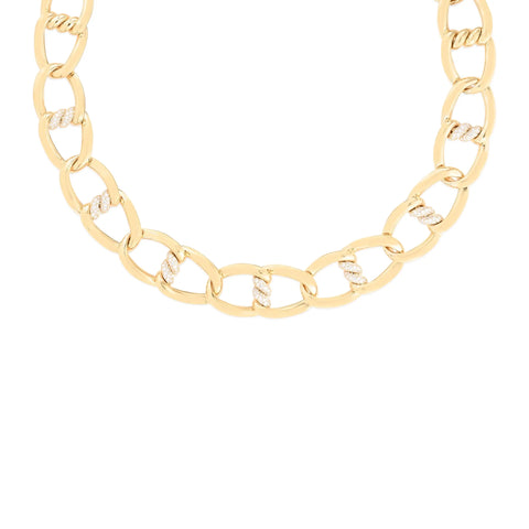 Cialoma 18K Yellow Gold Diamond Knot Necklace