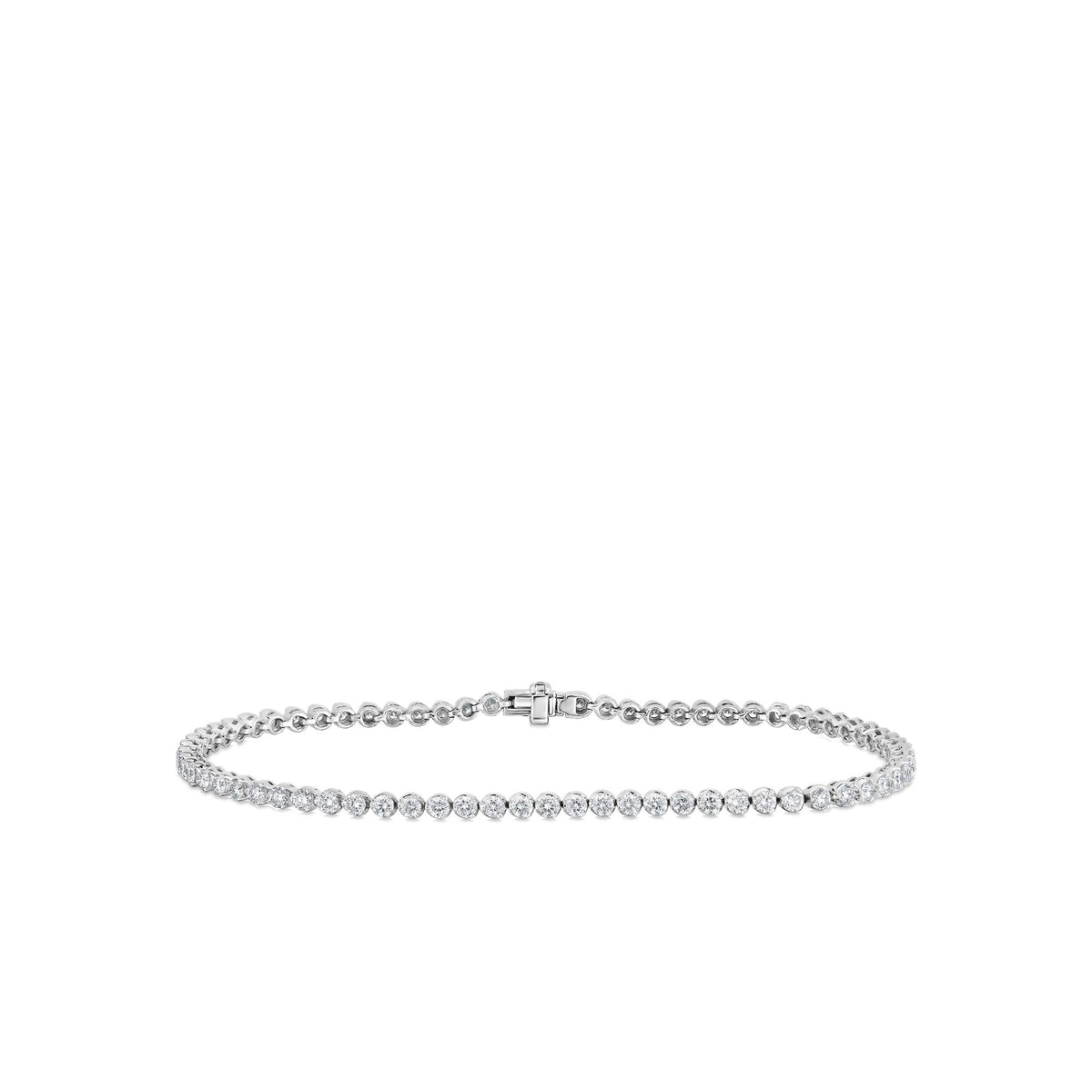 Roberto Coin Jewelry - Classica 18K White Gold Round Cut Classic Diamond Tennis Bracelet | Manfredi Jewels