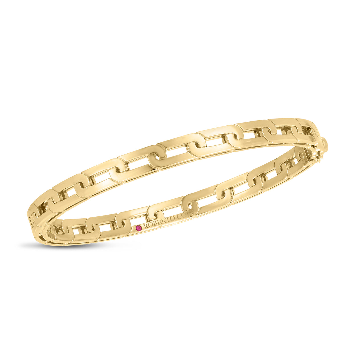 Roberto Coin Jewelry - Navarra 18K Yellow Gold Slim Bangle Bracelet | Manfredi Jewels