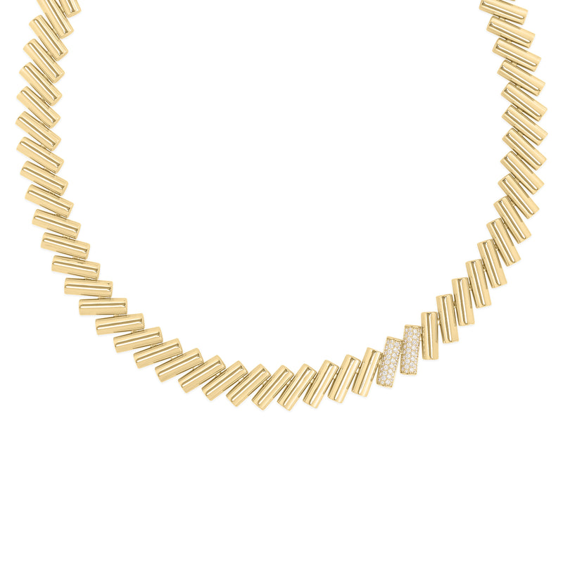 Domino 18K Yellow Gold Diamond Accent Chain Necklace