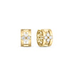 Love in Verona 18K Yellow Gold Diamond Open Frame Hoop Earrings