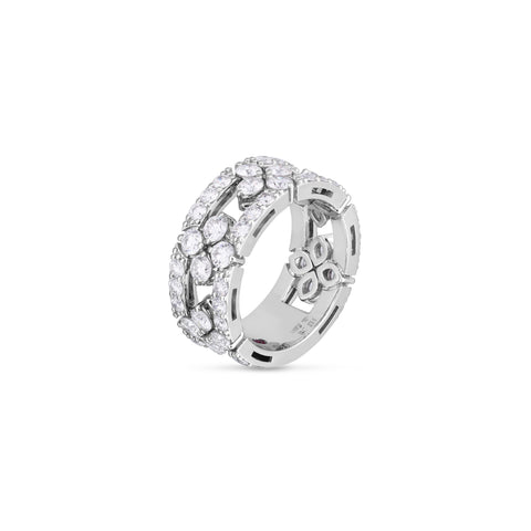 Love In Verona 18K White Gold Open Frame Pavè Diamond Ring