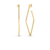 Perfect 18K Yellow Gold Square Hoop Earrings