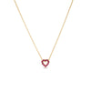 Tiny Treasures 18K Yellow Gold Ruby & Diamond Reversible Heart Necklace