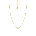 Diamonds By The Inch 18K Yellow Gold 3 Station Diamond Necklace