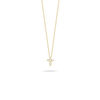 Tiny Treasures 18K Yellow Gold Baby Cross Diamond Necklace