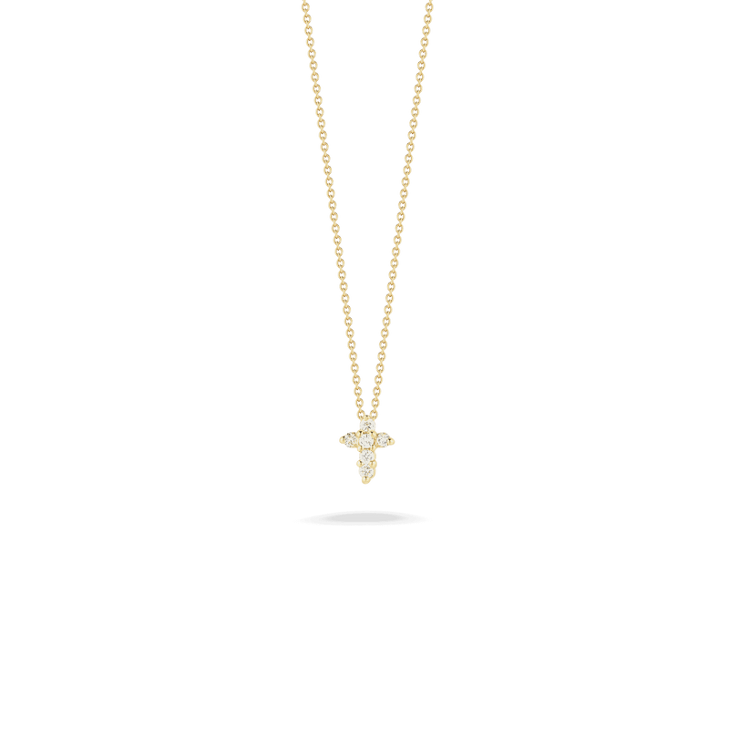 Tiny Treasures 18K Yellow Gold Baby Cross Diamond Necklace