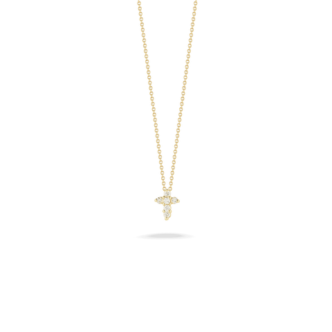 Tiny Treasures 18K Yellow Gold Baby Cross Diamond Necklace