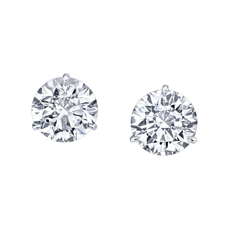 18K White Gold Diamond Stud Earrings