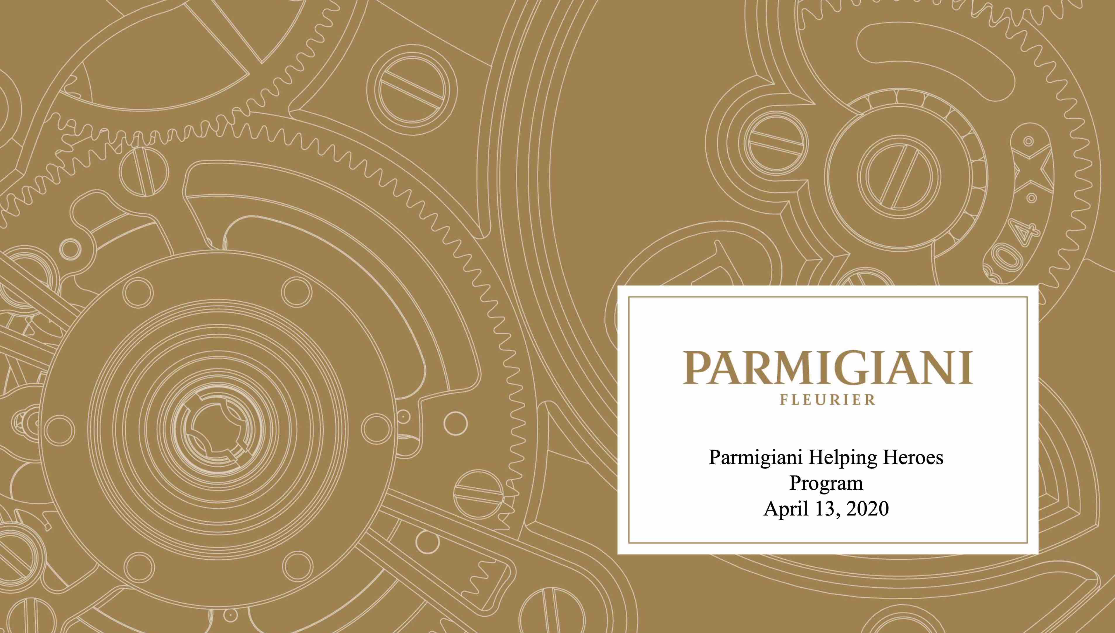 Parmigiani Fleurier “Helping Heroes” Program