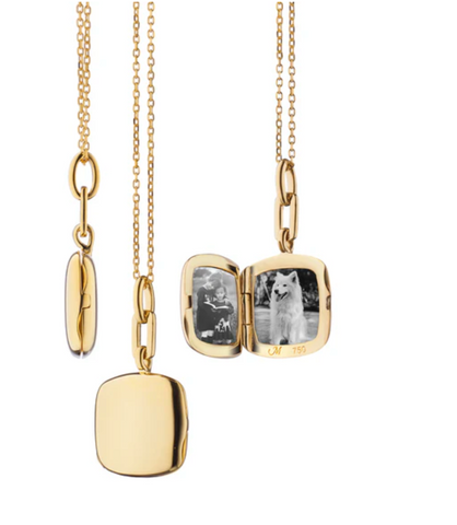 Slim "Viv" Gold Locket Necklace