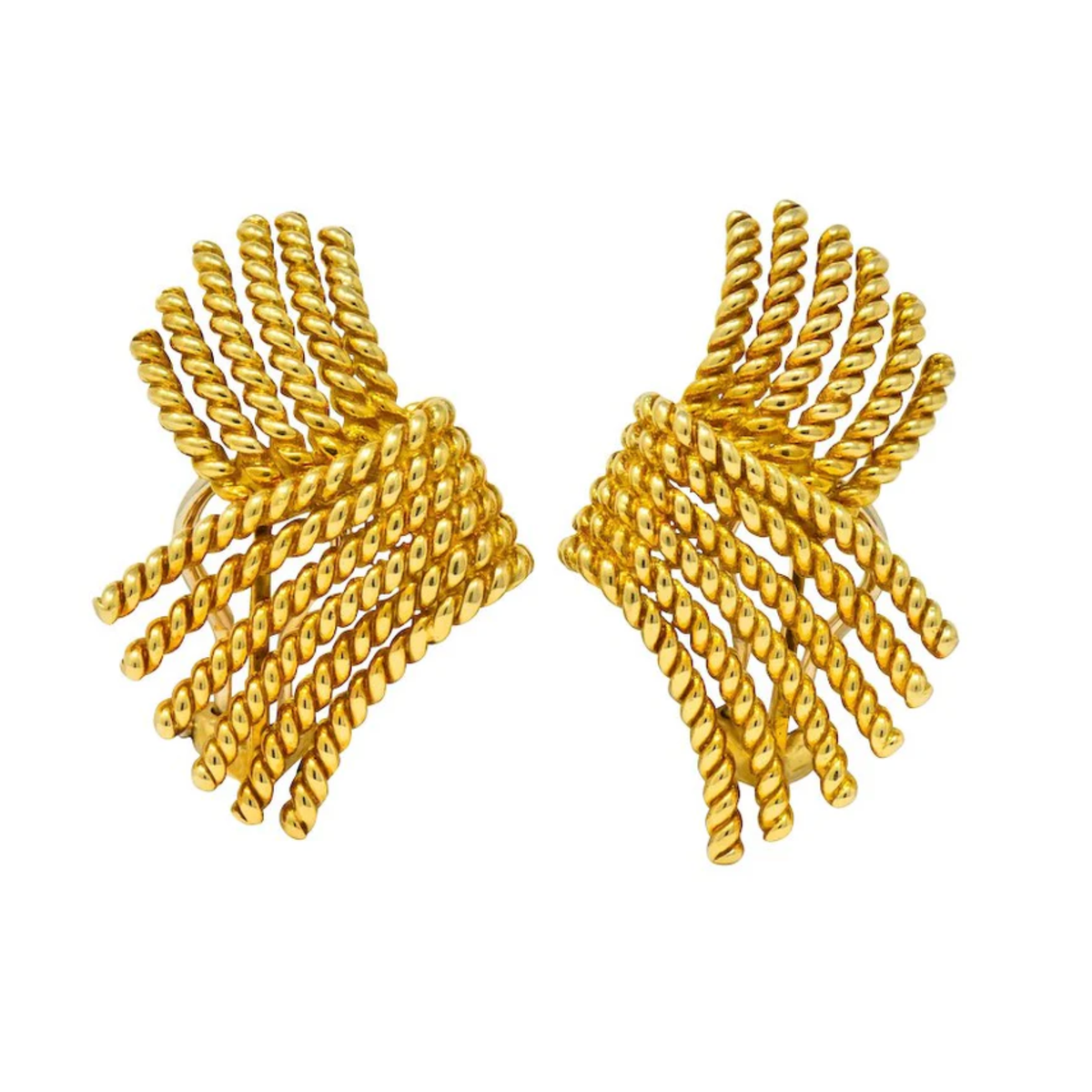 Tiffany & Co. Schlumberger Rope Fringe Clip-On Earrings in 18K Yellow Gold