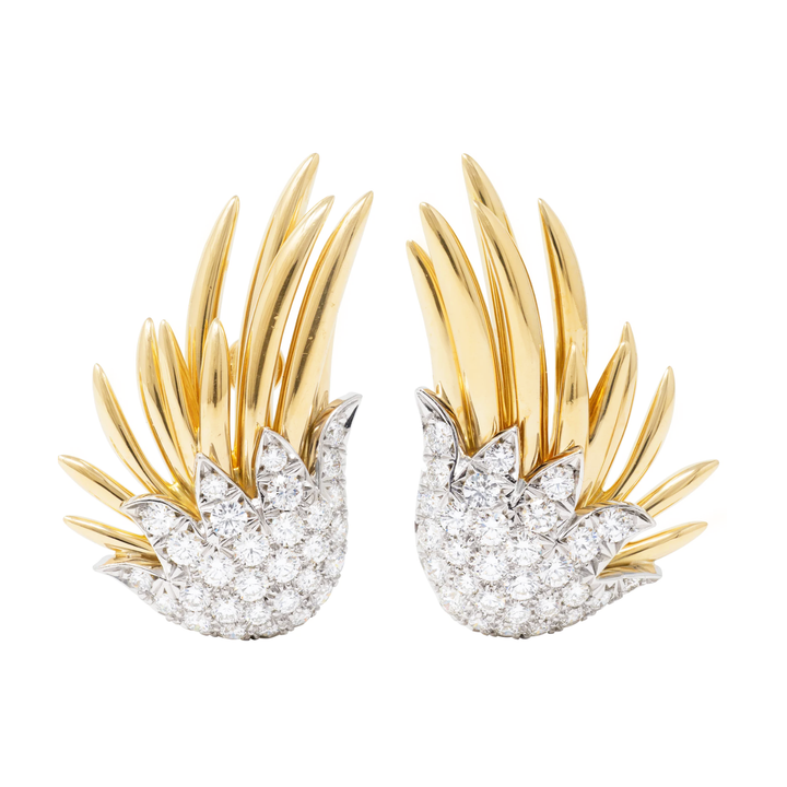 Tiffany & Co. Schlumberger Diamond “Flames” Earrings
