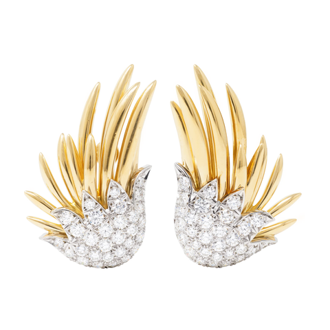 Tiffany & Co. Schlumberger Diamond “Flames” Earrings