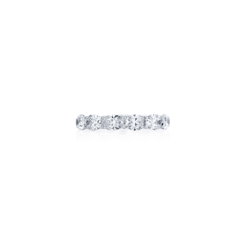 18K White Gold 6-Stone Oval Diamond Wedding Band