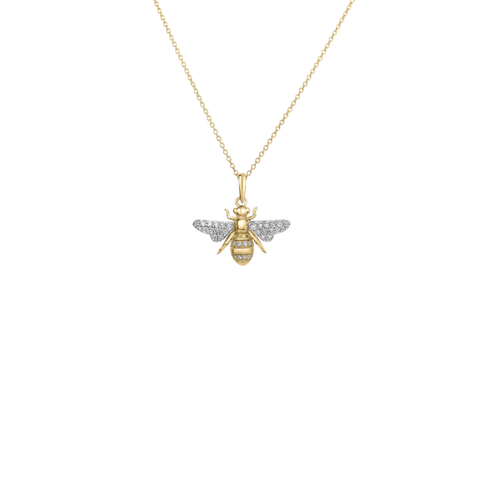 18K Yellow Gold Tiny Treasures Collection Diamond Bee