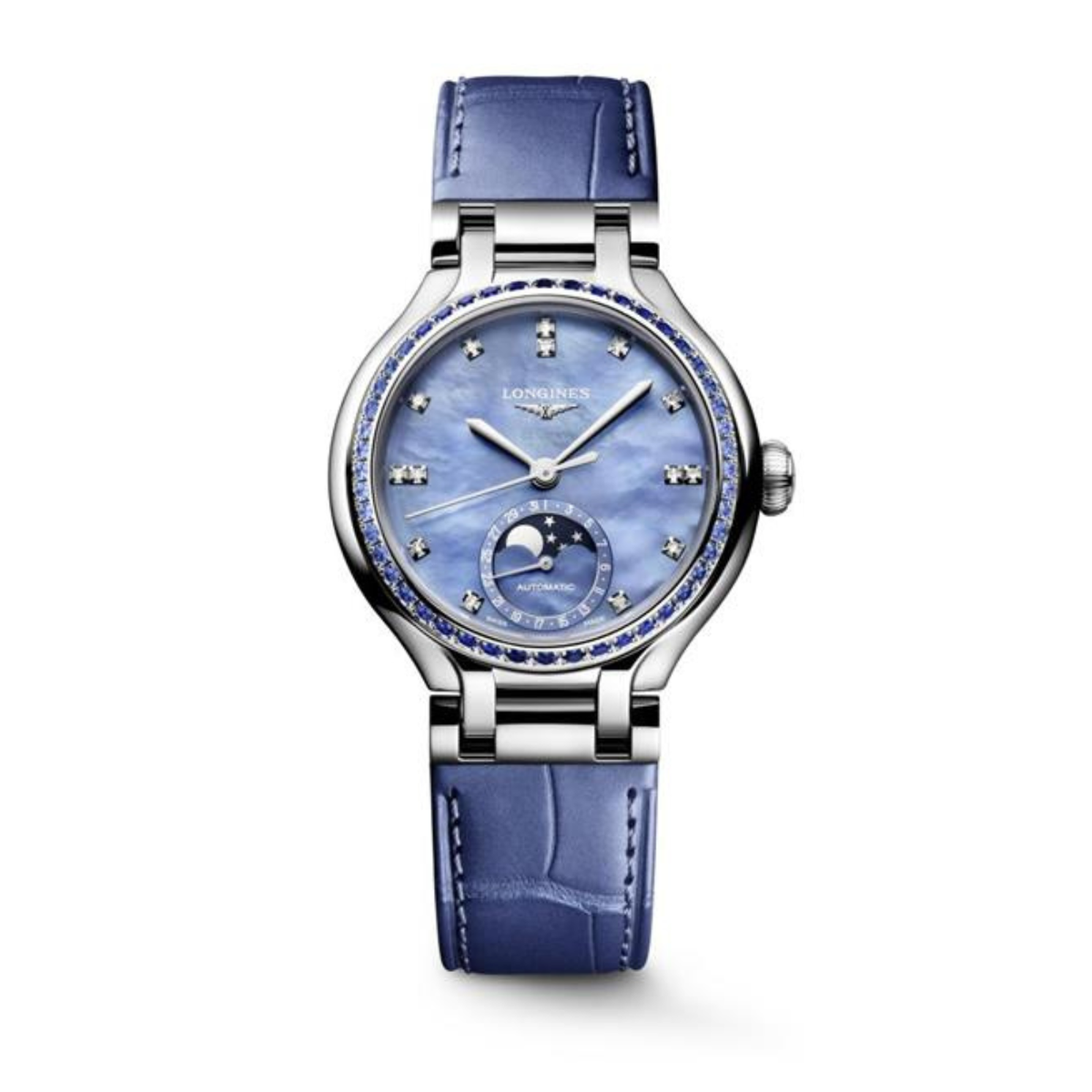 Longines Watches - PRIMALUNA MOONPHASE BLUE | Manfredi Jewels