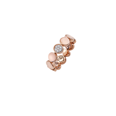 Paillettes 18K Rose Gold and Pavé Diamond Eternity Ring