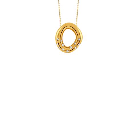 Pouf 18K Yellow Gold Diamond Pendant