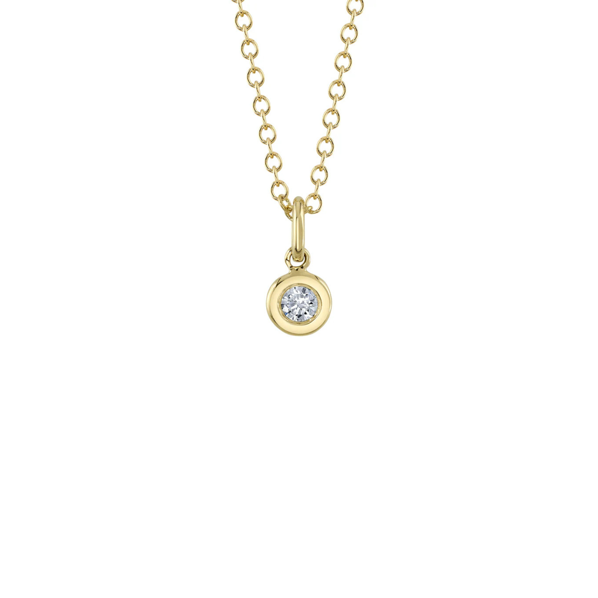 Bailey 14K Yellow Gold 0.05 Bezel Set Diamond Necklace