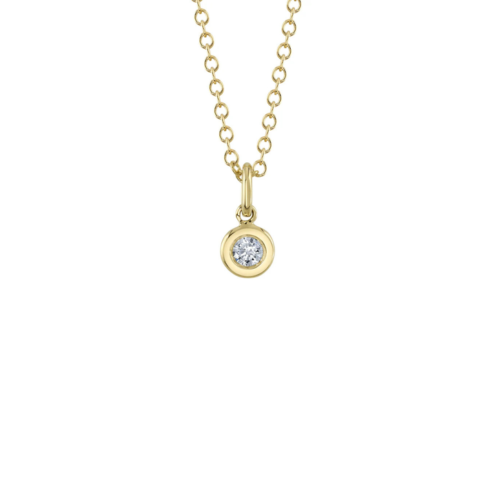 Bailey 14K Yellow Gold 0.05 Bezel Set Diamond Necklace