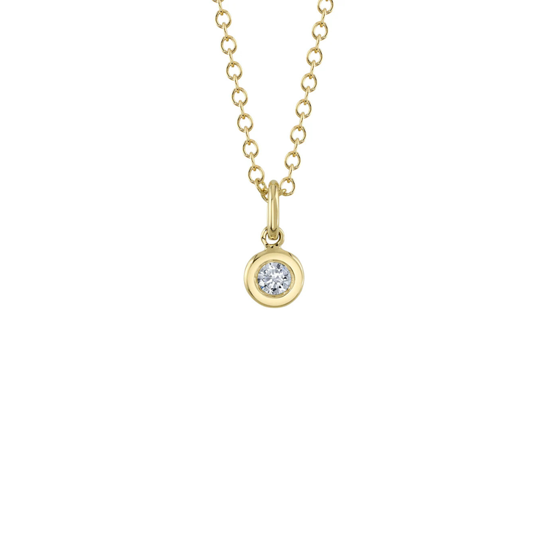 Bailey 14K Yellow Gold 0.05 Bezel Set Diamond Necklace