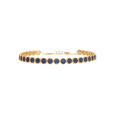 Paillettes 18K Rose Gold Blue Sapphire Choker