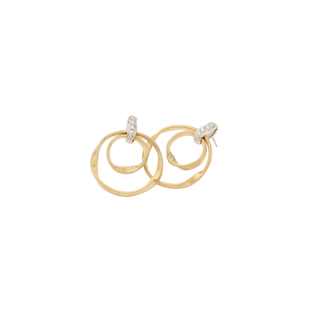 18k Yellow Gold & Diamond Marrakech Coil Hoops
