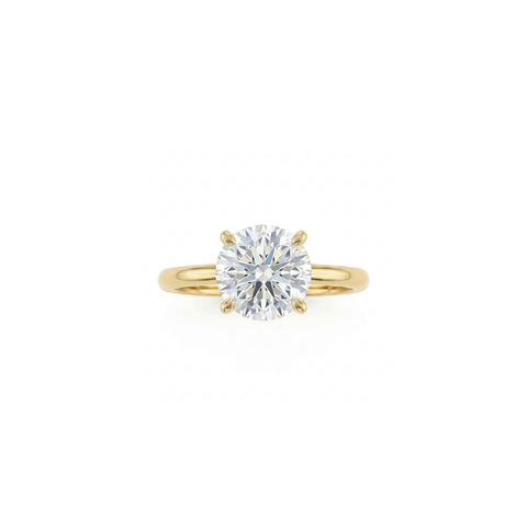 Round Brilliant Cut 1.93ct Yellow Gold Diamond Engagement Ring