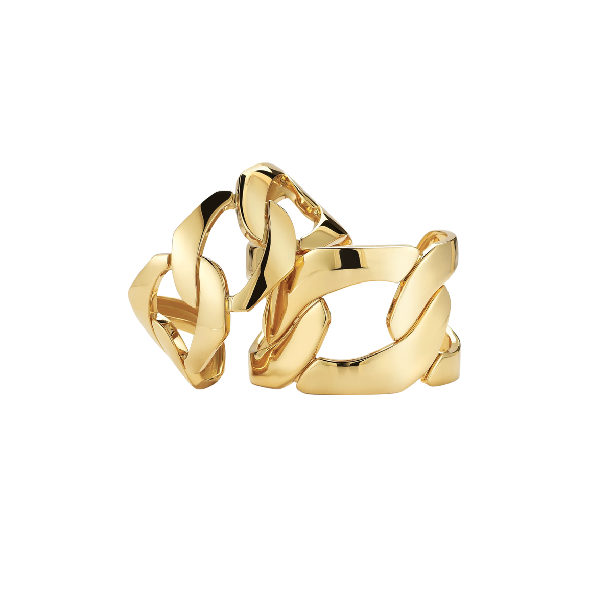 Manfredi Jewels Jewelry - Estate Seaman Schepps 18K Yellow Gold 3 Link Cuff Bracelet | Manfredi Jewels