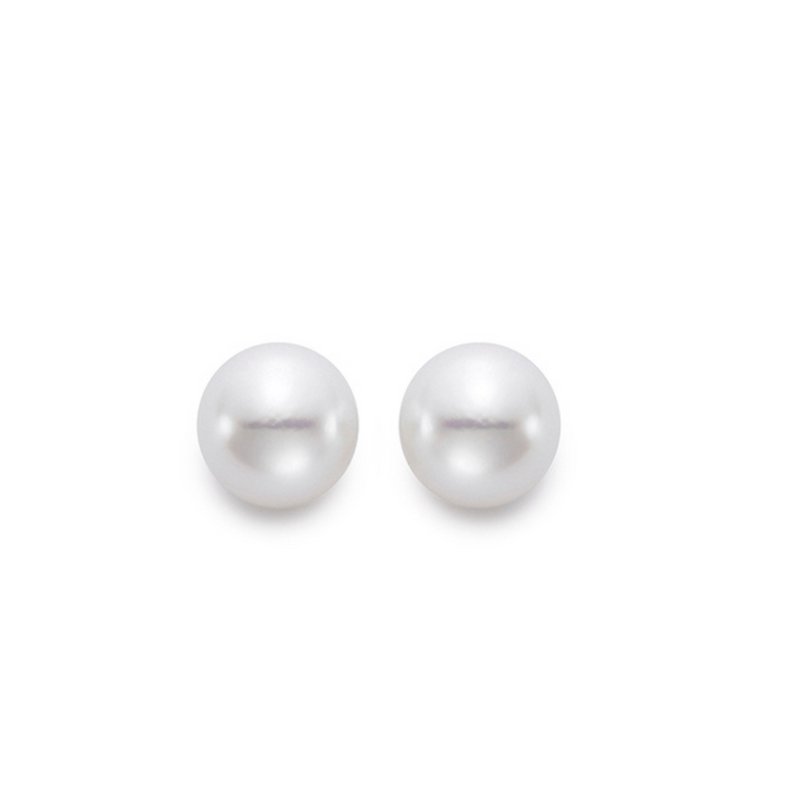 Mastoloni Jewelry - Mastoloni Akoya Pearl 14K Yellow Gold 5.5-6mm White A Stud Pearl Earrings | Manfredi Jewels